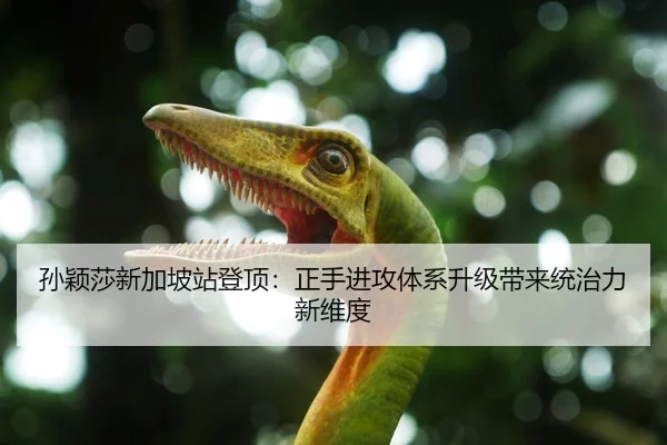 孙颖莎新加坡站登顶：正手进攻体系升级带来统治力新维度